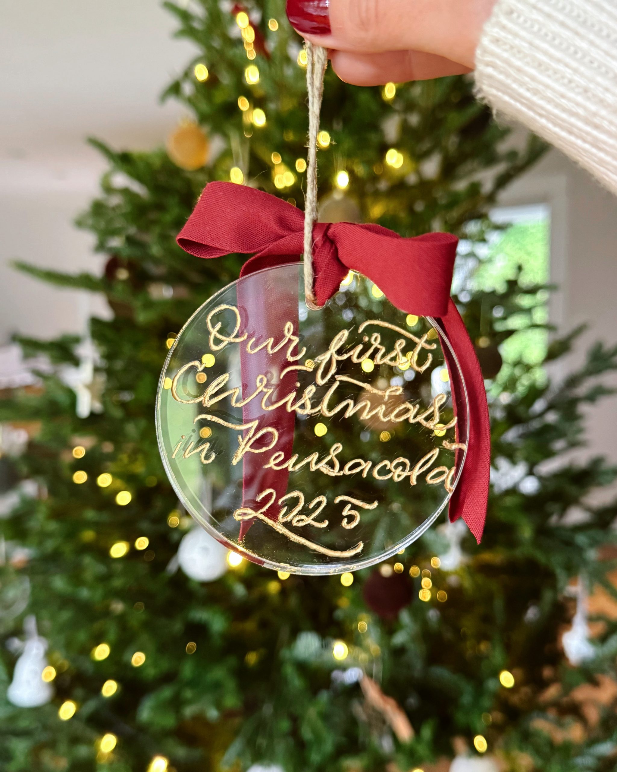 Custom engraved ornament