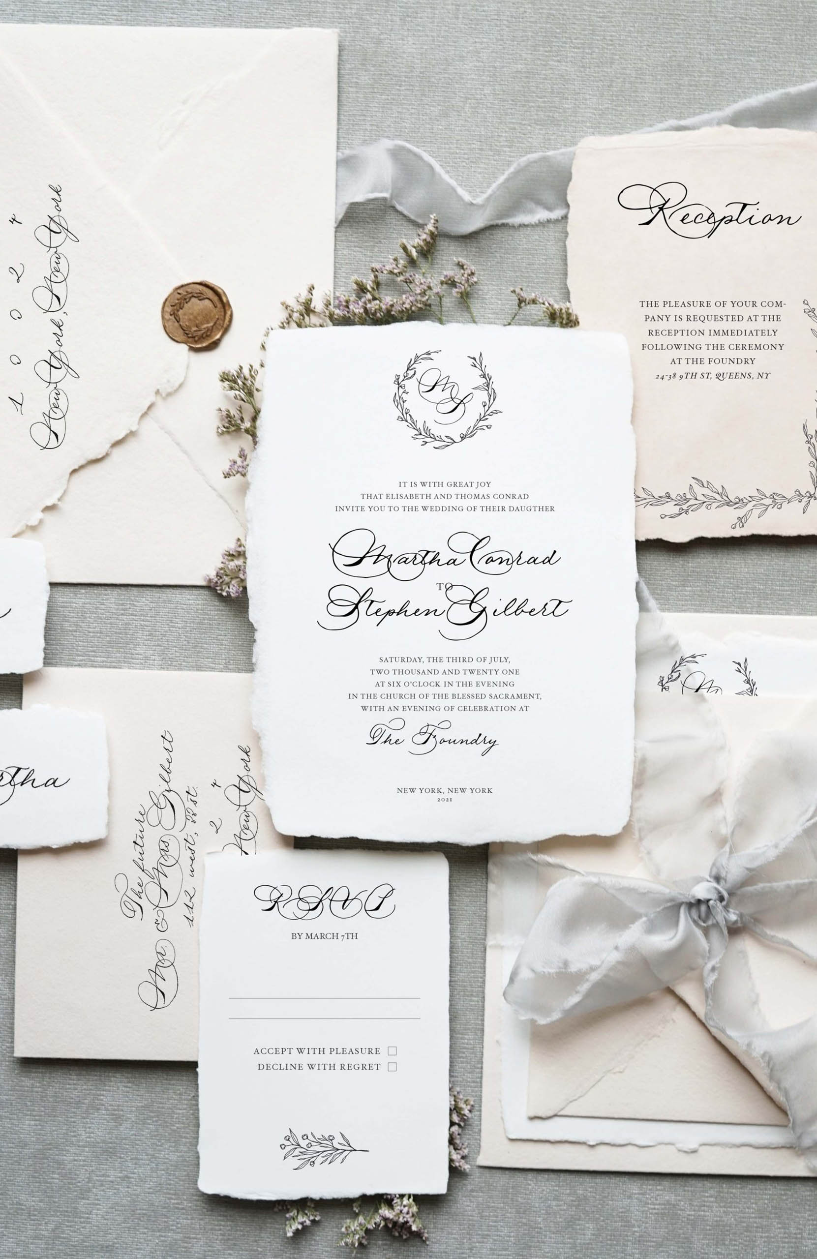 The Spaniel Studio Wedding Invitation Suite Madison