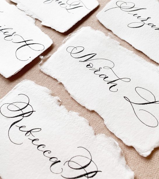 Calligraphy place cards